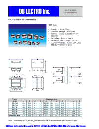 Datasheet TL88-025-12 manufacturer DB Lectro