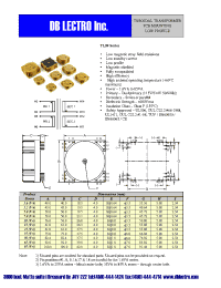 Datasheet TL99-0016-014 manufacturer DB Lectro