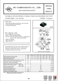 Datasheet BR252 manufacturer DCCOM