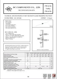 Datasheet FR105G manufacturer DCCOM