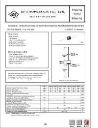 Datasheet FR601G manufacturer DCCOM