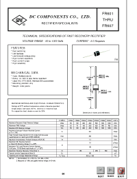 Datasheet FR606 manufacturer DCCOM