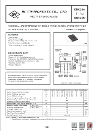Datasheet KBK25D manufacturer DCCOM