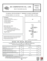 Datasheet P4KE220A manufacturer DCCOM