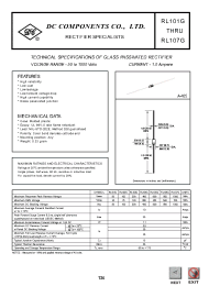 Datasheet RL101G manufacturer DCCOM