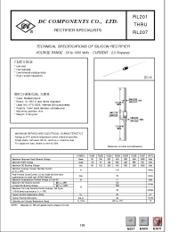 Datasheet RL204 manufacturer DCCOM