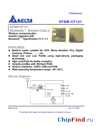 Datasheet DFBM-CF121 manufacturer Delta