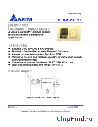 Datasheet DLBM-CG121 manufacturer Delta