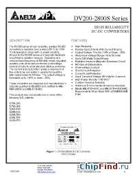 Datasheet DV200-2815S-XXX manufacturer Delta
