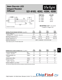 Datasheet 521-9262 manufacturer Dialight