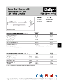 Datasheet 521-9640 manufacturer Dialight