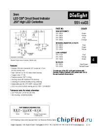 Datasheet 551-0203 manufacturer Dialight