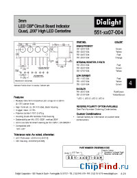 Datasheet 551-0207-004 manufacturer Dialight