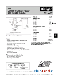 Datasheet 551-0607 manufacturer Dialight