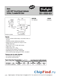 Datasheet 551-3508-801 manufacturer Dialight