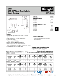 Datasheet 555-5009 manufacturer Dialight