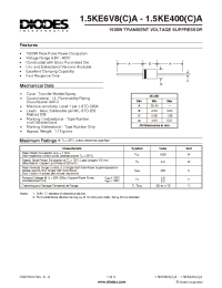 Datasheet 1.5KE10A manufacturer Diodes