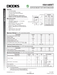 Datasheet 1N4148WT manufacturer Diodes
