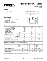 Datasheet 1N914A manufacturer Diodes