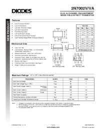 Datasheet 2N7002VA-7 manufacturer Diodes