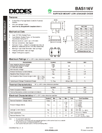 Datasheet BAS116V manufacturer Diodes