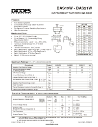 Datasheet BAS20W-7 manufacturer Diodes