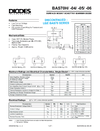 Datasheet BAS70H-05 manufacturer Diodes