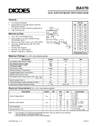 Datasheet BAV70-7 manufacturer Diodes