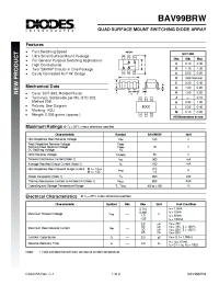 Datasheet BAV99BRW manufacturer Diodes