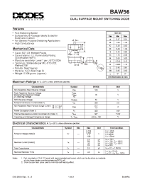 Datasheet BAW56-7 manufacturer Diodes