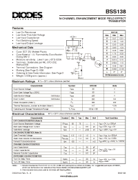 Datasheet BSS138-7 manufacturer Diodes