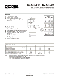 Datasheet BZX84C2V4-C51 manufacturer Diodes