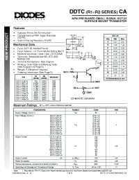 Datasheet DDTC124XCA-7 manufacturer Diodes