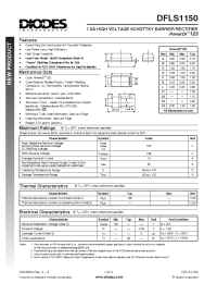Datasheet DFLS1150-7 manufacturer Diodes