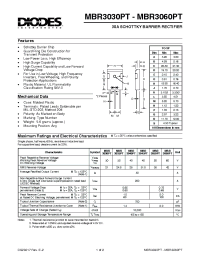 Datasheet MBR3050PT manufacturer Diodes
