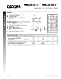 Datasheet MMBZ5221BT manufacturer Diodes