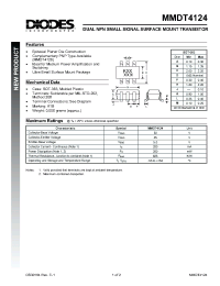 Datasheet MMDT4124 manufacturer Diodes