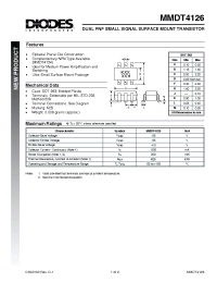 Datasheet MMDT4126 manufacturer Diodes