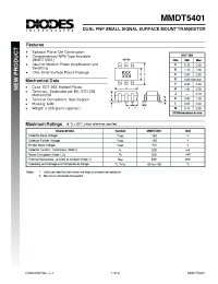 Datasheet MMDT5401 manufacturer Diodes