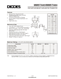 Datasheet MMSTA63-7 manufacturer Diodes