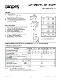 Datasheet MP1501/W manufacturer Diodes