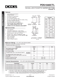 Datasheet PDS1040CTL-13 manufacturer Diodes