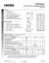 Datasheet PDS1040L manufacturer Diodes