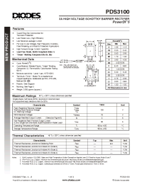 Datasheet PDS3100-13 manufacturer Diodes