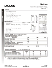 Datasheet PDS340 manufacturer Diodes
