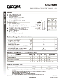 Datasheet SDM20U30 manufacturer Diodes