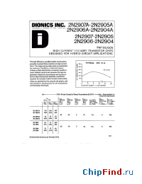 Datasheet 2N2904 manufacturer Dionics