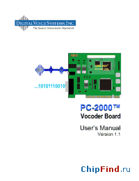 Datasheet PC-2000 manufacturer Digital Voice Sys