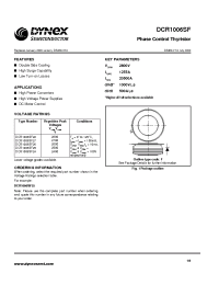 Datasheet DCR1006SF27 manufacturer Dynex