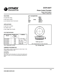Datasheet DCR1260Y63 manufacturer Dynex